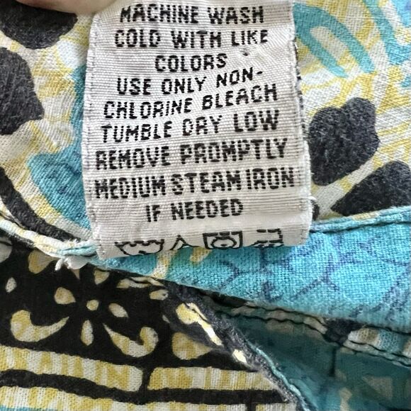 Vintage Loungees Small Blue Butterfly Mumu House Sleep Dress Kaftan Pockets - Picture 14 of 14